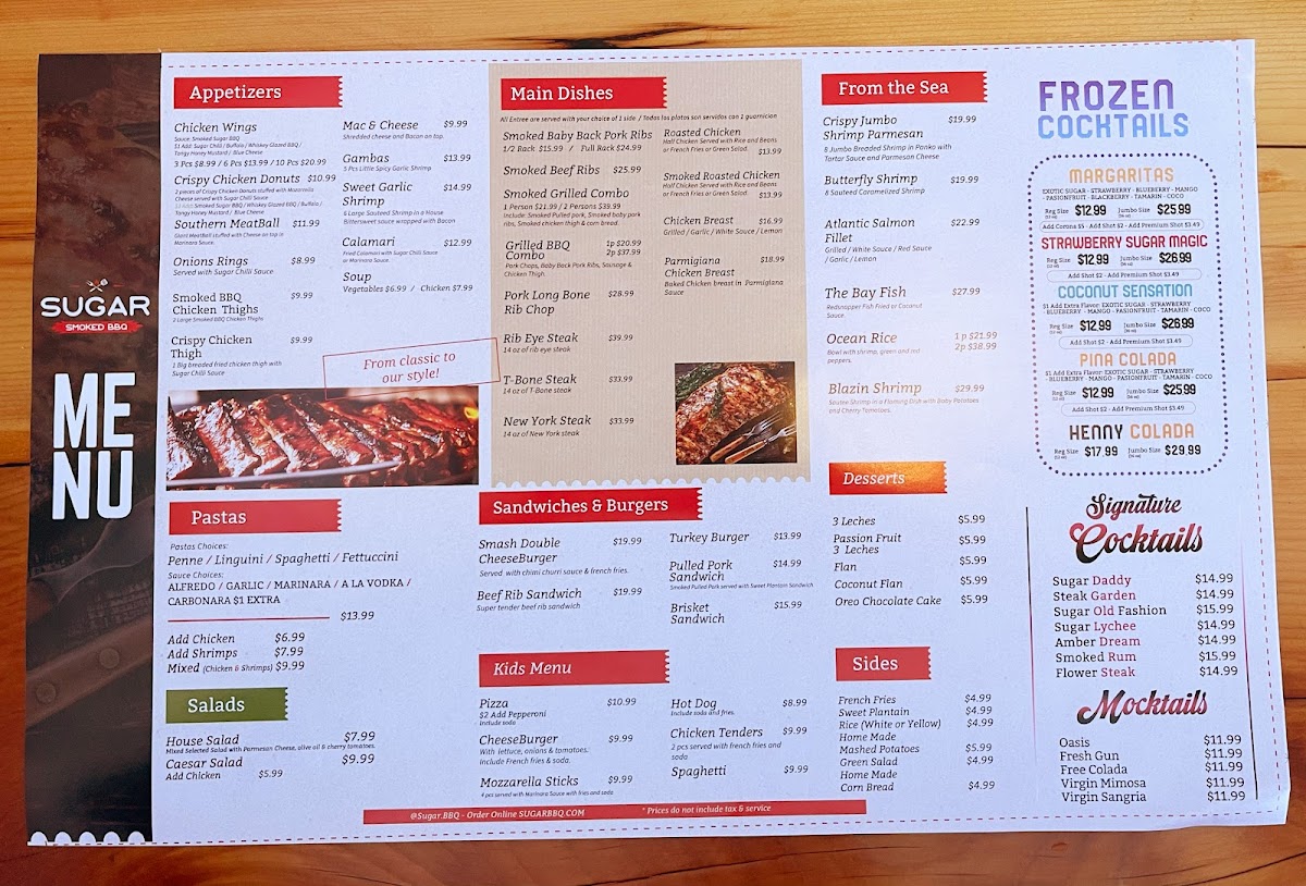 Sugar Restaurant Menu - Image 2